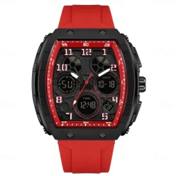 SANDA Men Digital Watch Outdoor Sports Fashion Wristwatch Luminous Stopwatch Alarm Clock Countdown Silicone Gel Watch