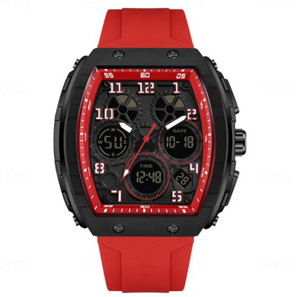 SANDA Men Digital Watch Outdoor Sports Fashion Wristwatch Luminous Stopwatch Alarm Clock Countdown Silicone Gel Watch