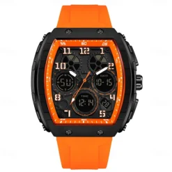 SANDA Men Digital Watch Outdoor Sports Fashion Wristwatch Luminous Stopwatch Alarm Clock Countdown Silicone Gel Watch