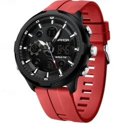 SANDA Men Digital Watch Outdoor Sports Fashion Casual Luminous Stopwatch Alarm Clock Calendar Silicone Gel Watch