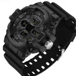 SANDA Men Digital Watch Outdoor Sports Fashion Wristwatch Luminous Stopwatch Alarm Clock Calendar TPU Watch