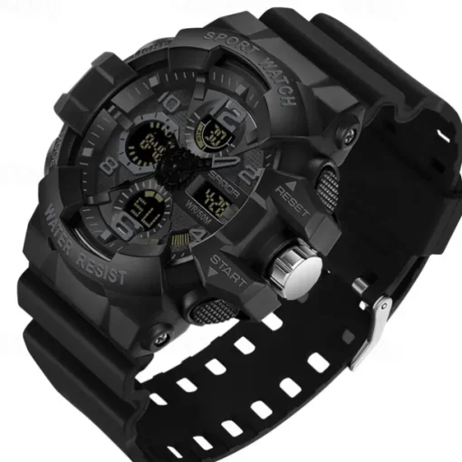 SANDA Men Digital Watch Outdoor Sports Fashion Wristwatch Luminous Stopwatch Alarm Clock Calendar TPU Watch