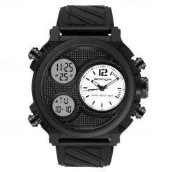 SANDA Men Digital Watch Sports Fashion Wristwatch Luminous Stopwatch Alarm Clock Calendar Resin Watch
