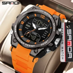 SANDA Men Tactical Military Watches G-Style Clock For Man Sport Watch Mens Brand Luxury Analog Shock Waterproof 50m Quartz Wristwatch