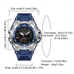 SANDA Men Tactical Military Watches G-Style Clock For Man Sport Watch Mens Brand Luxury Analog Shock Waterproof 50m Quartz Wristwatch