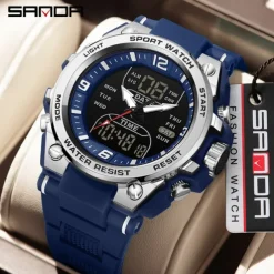 SANDA Men Tactical Military Watches G-Style Clock For Man Sport Watch Mens Brand Luxury Analog Shock Waterproof 50m Quartz Wristwatch