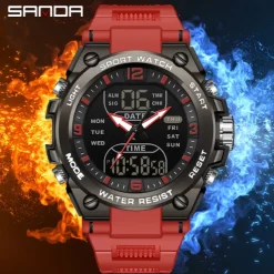 SANDA Men Tactical Military Watches G-Style Clock For Man Sport Watch Mens Brand Luxury Analog Shock Waterproof 50m Quartz Wristwatch