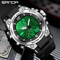 SANDA Men Tactical Military Watches G-Style Clock For Man Sport Watch Mens Brand Luxury Analog Shock Waterproof 50m Quartz Wristwatch