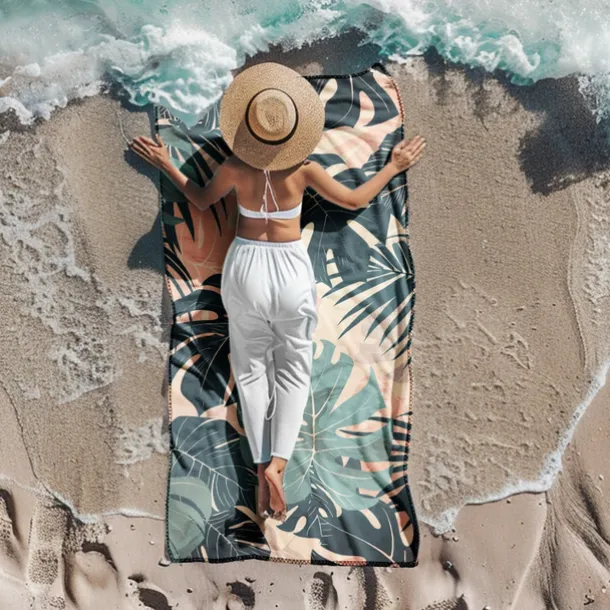 Sandproof Beach Towel Soft Cover Blanket Tropical Pug Large 3D Print Pattern Towel Bath Towel Beach Sheet Blanket Classic 100% Micro Fiber Comfy Blankets