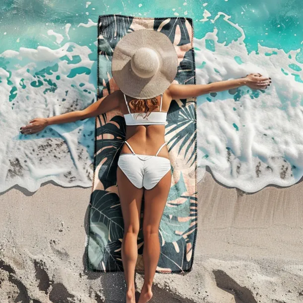 Sandproof Beach Towel Soft Cover Blanket Tropical Pug Large 3D Print Pattern Towel Bath Towel Beach Sheet Blanket Classic 100% Micro Fiber Comfy Blankets