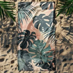 Sandproof Beach Towel Soft Cover Blanket Tropical Pug Large 3D Print Pattern Towel Bath Towel Beach Sheet Blanket Classic 100% Micro Fiber Comfy Blankets