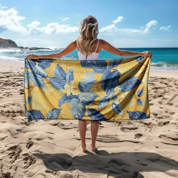 Sandproof Beach Towel Soft Cover Blanket Tropical Pug Large 3D Print Pattern Towel Bath Towel Beach Sheet Blanket Classic 100% Micro Fiber Comfy Blankets