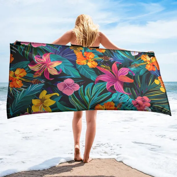 Sandproof Beach Towel Soft Cover Blanket Tropical Pug Large 3D Print Pattern Towel Bath Towel Beach Sheet Blanket Classic 100% Micro Fiber Comfy Blankets