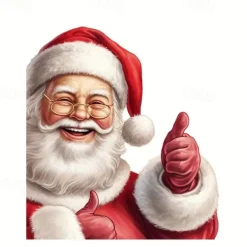 Santa Claus Car Stickers Car Window Waterproof Stickers Fun Car Decoration Stickers 10pcs 5 Left 5 Right