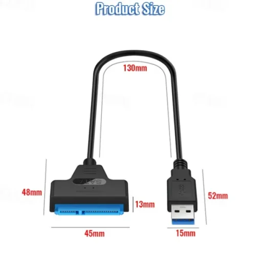 SATA To USB 3.0 / 2.0 Cable Up To 6 Gbps For 2.5 Inch External HDD SSD Hard Drive, SATA 3 22 Pin Adapter USB 3.0 To Sata III Cord