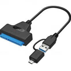 SATA To USB 3.0 / 2.0 Cable Up To 6 Gbps For 2.5 Inch External HDD SSD Hard Drive, SATA 3 22 Pin Adapter USB 3.0 To Sata III Cord