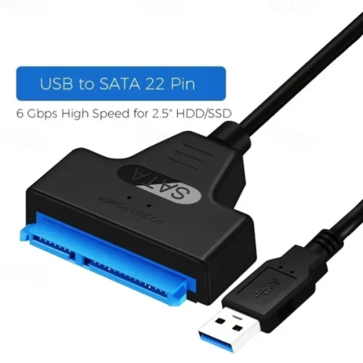 SATA To USB 3.0 / 2.0 Cable Up To 6 Gbps For 2.5 Inch External HDD SSD Hard Drive, SATA 3 22 Pin Adapter USB 3.0 To Sata III Cord