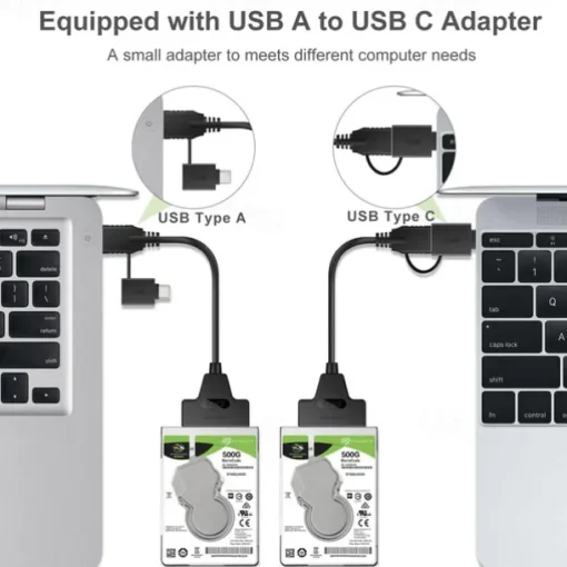 SATA To USB 3.0 / 2.0 Cable Up To 6 Gbps For 2.5 Inch External HDD SSD Hard Drive, SATA 3 22 Pin Adapter USB 3.0 To Sata III Cord