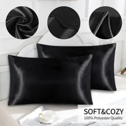 Satin Envelope Zipperless Pillowcase Simulated Silk Cold Feeling Pillowcase Pillow Cover