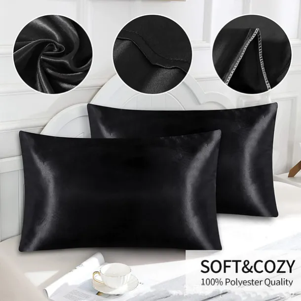 Satin Envelope Zipperless Pillowcase Simulated Silk Cold Feeling Pillowcase Pillow Cover