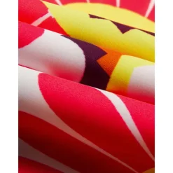 Satin Floral Print V Neck Shirt