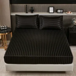 Satin Ice Silk Four-piece Set European American Sheets Bed Sheets Bedding