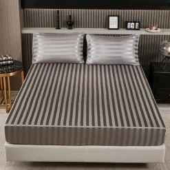 Satin Ice Silk Four-piece Set European American Sheets Bed Sheets Bedding