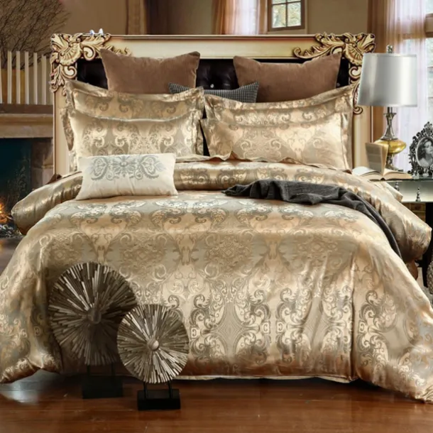 Satin Silk Duvet Cover Bedding Sets Comforter Cover with 1 Duvet Cover or Coverlet,1Sheet,2 Pillowcases for Double/Queen/King(1 Pillowcase for Twin/Single)