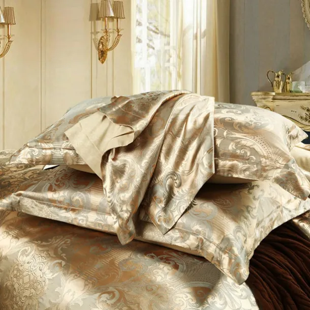 Satin Silk Duvet Cover Bedding Sets Comforter Cover with 1 Duvet Cover or Coverlet,1Sheet,2 Pillowcases for Double/Queen/King(1 Pillowcase for Twin/Single)