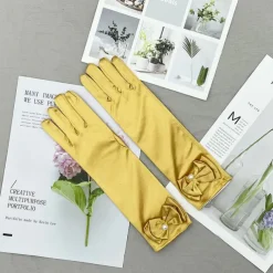 Satin Wrist Length Glove Cute With Bowknot / Trim Wedding / Party Glove