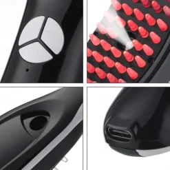 Scalp Massager Electric Scalp Massage Brush Hair Massage Brush Electric Head Scratcher Massage Comb with Soft Rubber