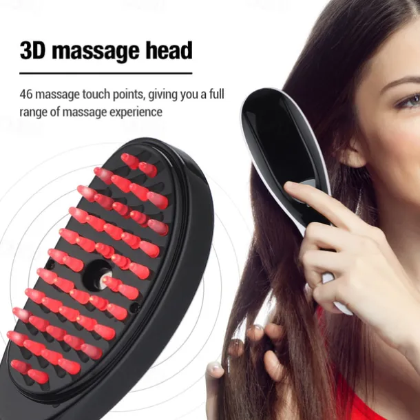 Scalp Massager Electric Scalp Massage Brush Hair Massage Brush Electric Head Scratcher Massage Comb with Soft Rubber