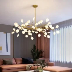 Scandinavian living room chandelier modern simple dining room lamp internet red bedroom lamp personality creative home firefly chandelier