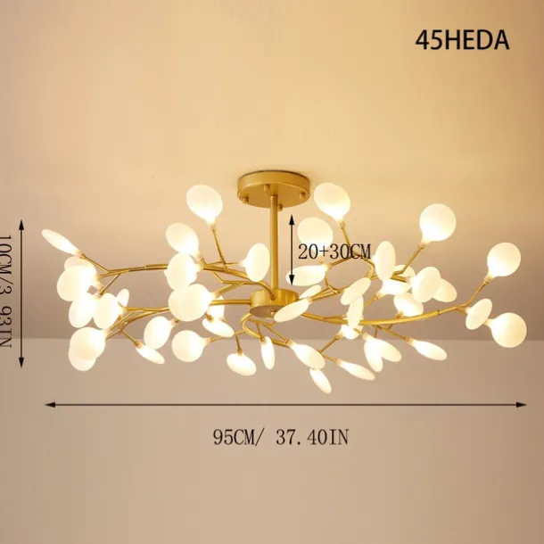 Scandinavian living room chandelier modern simple dining room lamp internet red bedroom lamp personality creative home firefly chandelier
