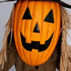 Scarecrow with Pumpkin Head with Voice and Movement