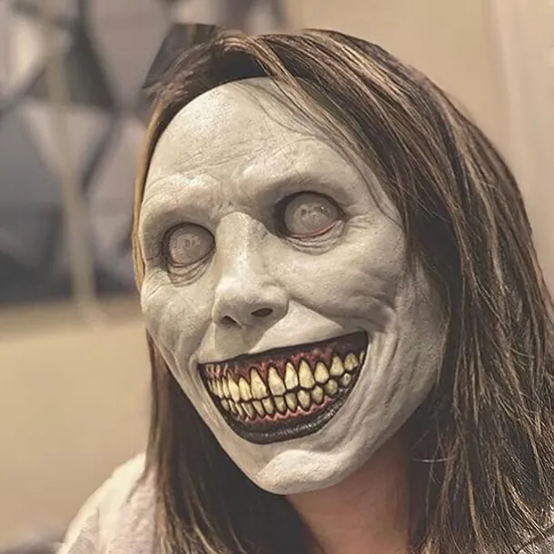 Scary Halloween Mask for Adults, Realistic and Durable Natural Latex Creepy Horror Mask for Cosplay