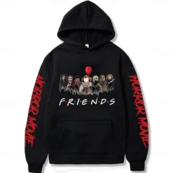 Scary Movie Cosplay Costume Hoodie Back To School Anime Harajuku Graphic Kawaii For Couple's Men's Women's Adults' Back To School Hot Stamping Casual Daily