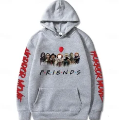 Scary Movie Cosplay Costume Hoodie Back To School Anime Harajuku Graphic Kawaii For Couple's Men's Women's Adults' Back To School Hot Stamping Casual Daily