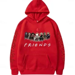 Scary Movie Cosplay Costume Hoodie Back To School Anime Harajuku Graphic Kawaii For Couple's Men's Women's Adults' Back To School Hot Stamping Casual Daily