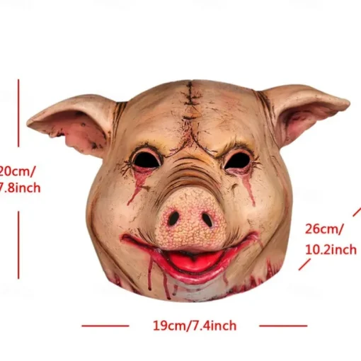 Scary Pig Halloween Mask Halloween Props Saw Funny Scary Costume Adults' Men's Women's Halloween Carnival Mardi Gras Easy Halloween Costumes Dress Up