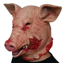 Scary Pig Halloween Mask Halloween Props Saw Funny Scary Costume Adults' Men's Women's Halloween Carnival Mardi Gras Easy Halloween Costumes Dress Up