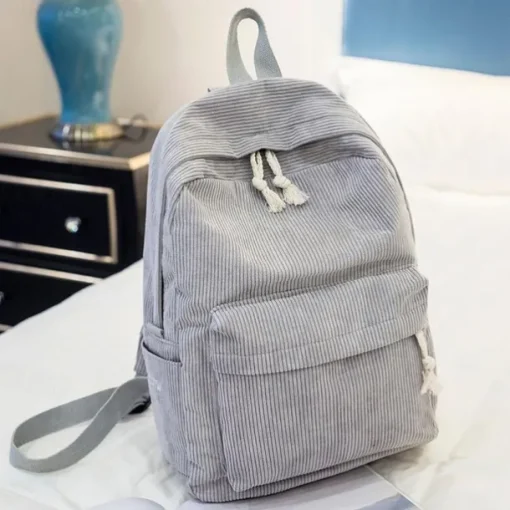 School Backpack Bags For Teenage Girls Backpack Women Bagpack Female Corduroy Bookbag Harajuku Bag, Back to School Gift