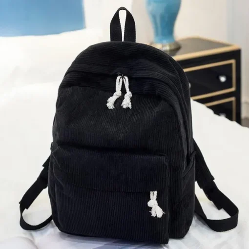 School Backpack Bags For Teenage Girls Backpack Women Bagpack Female Corduroy Bookbag Harajuku Bag, Back to School Gift