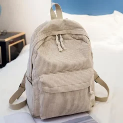 School Backpack Bags For Teenage Girls Backpack Women Bagpack Female Corduroy Bookbag Harajuku Bag, Back to School Gift