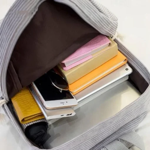 School Backpack Bags For Teenage Girls Backpack Women Bagpack Female Corduroy Bookbag Harajuku Bag, Back to School Gift