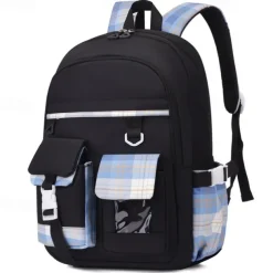 School Backpack Bookbag Multicolor for Student Girls Women Water Resistant Wear-Resistant Large Capacity Polyester Oxford Cloth School Bag Back Pack Satchel 12*5.9*17 inch, Back to School Gift