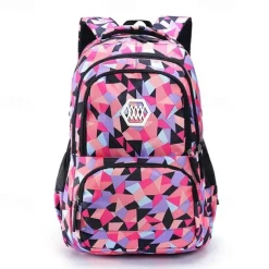 School Backpack Bookbag Multicolor for Student Boys Girls Multi-function Wear-Resistant Large Capacity Nylon School Bag Back Pack Satchel 21.5 inch