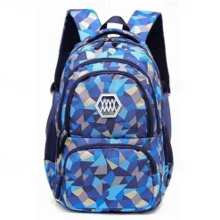 School Backpack Bookbag Multicolor for Student Boys Girls Multi-function Wear-Resistant Large Capacity Nylon School Bag Back Pack Satchel 21.5 inch