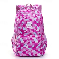 School Backpack Bookbag Multicolor for Student Boys Girls Multi-function Wear-Resistant Large Capacity Nylon School Bag Back Pack Satchel 21.5 inch