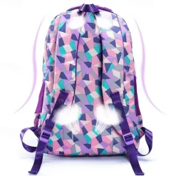 School Backpack Bookbag Multicolor for Student Boys Girls Multi-function Wear-Resistant Large Capacity Nylon School Bag Back Pack Satchel 21.5 inch